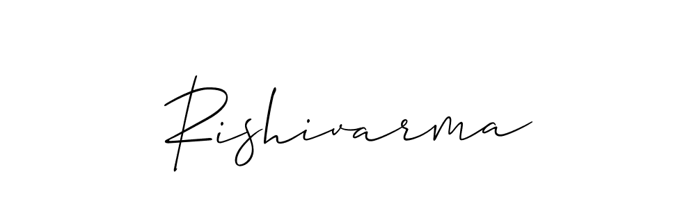 Create a beautiful signature design for name Rishivarma. With this signature (Allison_Script) fonts, you can make a handwritten signature for free. Rishivarma signature style 2 images and pictures png