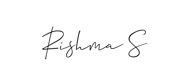 Best and Professional Signature Style for Rishma S. Allison_Script Best Signature Style Collection. Rishma S signature style 2 images and pictures png