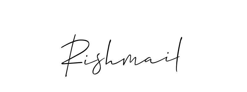 Design your own signature with our free online signature maker. With this signature software, you can create a handwritten (Allison_Script) signature for name Rishmail. Rishmail signature style 2 images and pictures png