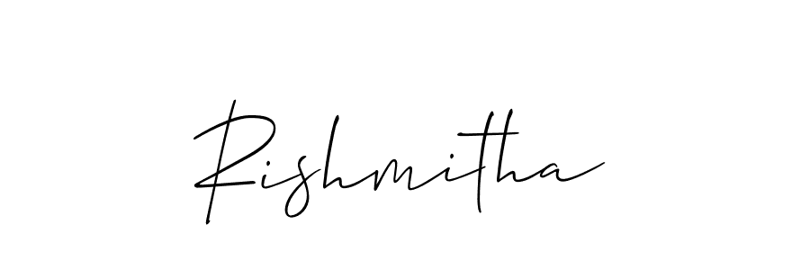 Use a signature maker to create a handwritten signature online. With this signature software, you can design (Allison_Script) your own signature for name Rishmitha. Rishmitha signature style 2 images and pictures png
