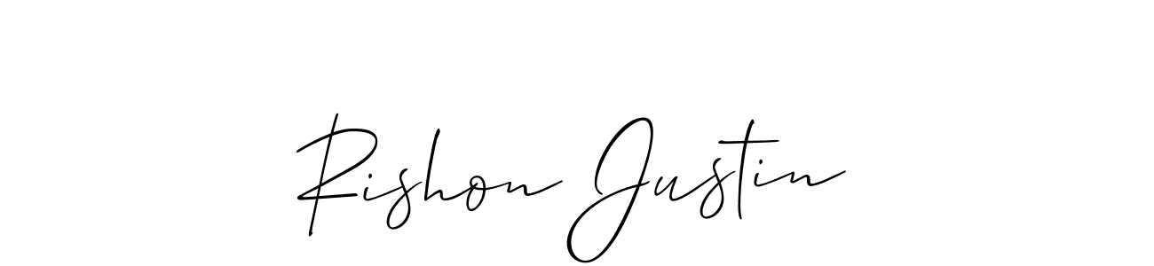 Here are the top 10 professional signature styles for the name Rishon Justin. These are the best autograph styles you can use for your name. Rishon Justin signature style 2 images and pictures png