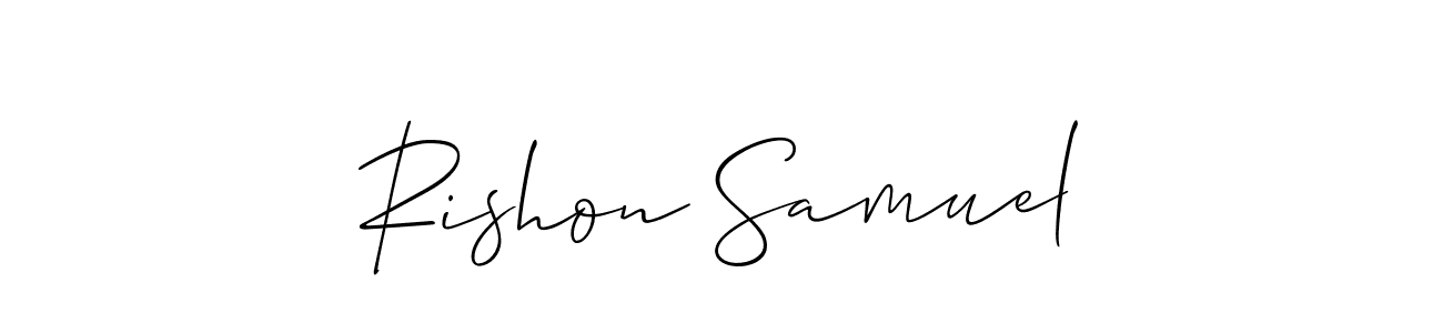 Check out images of Autograph of Rishon Samuel name. Actor Rishon Samuel Signature Style. Allison_Script is a professional sign style online. Rishon Samuel signature style 2 images and pictures png