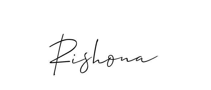 if you are searching for the best signature style for your name Rishona. so please give up your signature search. here we have designed multiple signature styles  using Allison_Script. Rishona signature style 2 images and pictures png