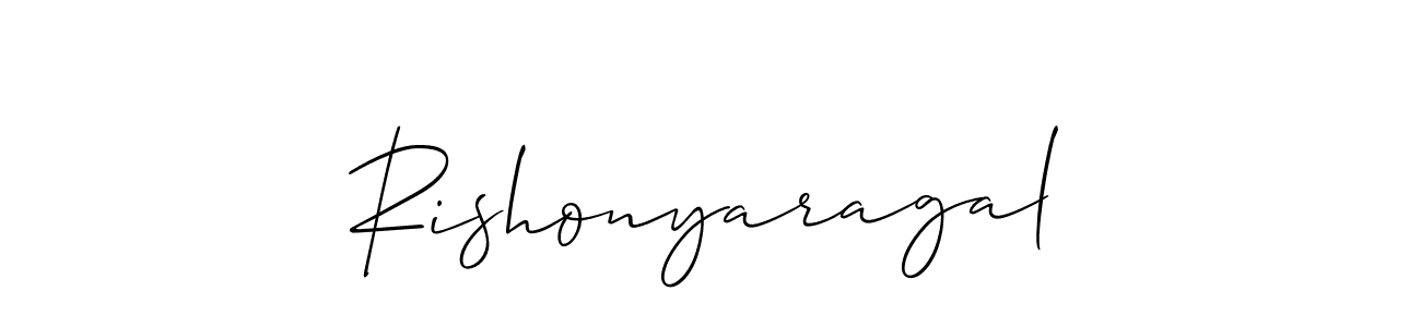 Design your own signature with our free online signature maker. With this signature software, you can create a handwritten (Allison_Script) signature for name Rishonyaragal. Rishonyaragal signature style 2 images and pictures png