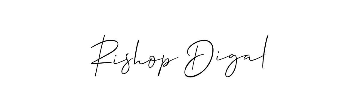 Similarly Allison_Script is the best handwritten signature design. Signature creator online .You can use it as an online autograph creator for name Rishop Digal. Rishop Digal signature style 2 images and pictures png