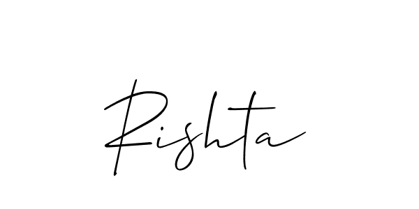 Rishta stylish signature style. Best Handwritten Sign (Allison_Script) for my name. Handwritten Signature Collection Ideas for my name Rishta. Rishta signature style 2 images and pictures png