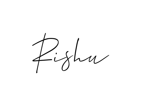 The best way (Allison_Script) to make a short signature is to pick only two or three words in your name. The name Rishu include a total of six letters. For converting this name. Rishu signature style 2 images and pictures png