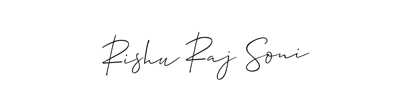 Best and Professional Signature Style for Rishu Raj Soni. Allison_Script Best Signature Style Collection. Rishu Raj Soni signature style 2 images and pictures png