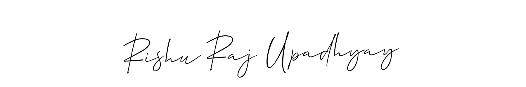 Use a signature maker to create a handwritten signature online. With this signature software, you can design (Allison_Script) your own signature for name Rishu Raj Upadhyay. Rishu Raj Upadhyay signature style 2 images and pictures png