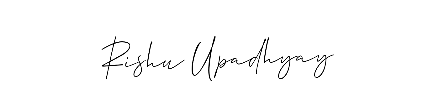 Also You can easily find your signature by using the search form. We will create Rishu Upadhyay name handwritten signature images for you free of cost using Allison_Script sign style. Rishu Upadhyay signature style 2 images and pictures png