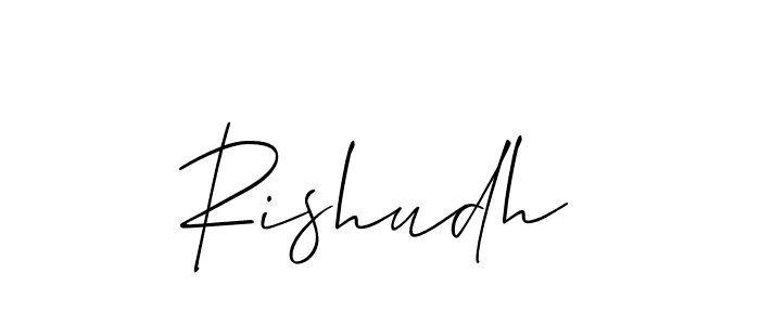 The best way (Allison_Script) to make a short signature is to pick only two or three words in your name. The name Rishudh include a total of six letters. For converting this name. Rishudh signature style 2 images and pictures png