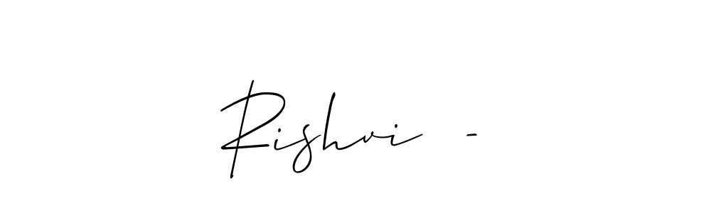 How to make Rishvi ^-^ name signature. Use Allison_Script style for creating short signs online. This is the latest handwritten sign. Rishvi ^-^ signature style 2 images and pictures png