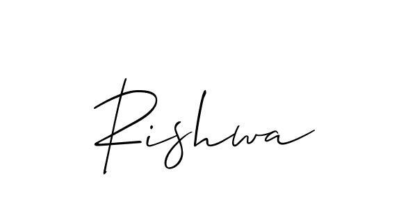 Best and Professional Signature Style for Rishwa. Allison_Script Best Signature Style Collection. Rishwa signature style 2 images and pictures png