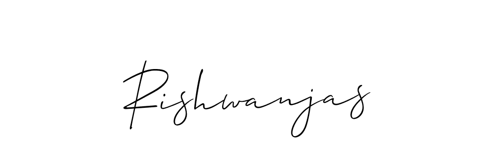 Create a beautiful signature design for name Rishwanjas. With this signature (Allison_Script) fonts, you can make a handwritten signature for free. Rishwanjas signature style 2 images and pictures png