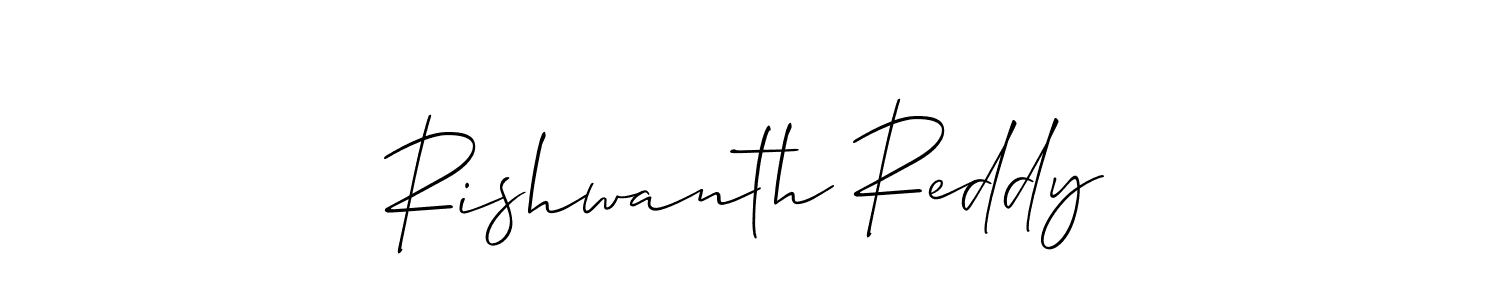 Make a beautiful signature design for name Rishwanth Reddy. With this signature (Allison_Script) style, you can create a handwritten signature for free. Rishwanth Reddy signature style 2 images and pictures png