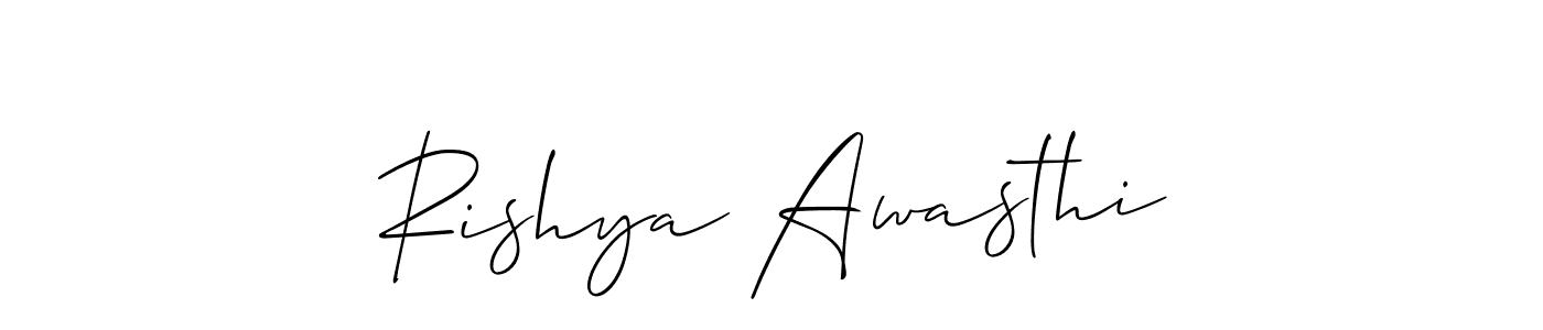 It looks lik you need a new signature style for name Rishya Awasthi. Design unique handwritten (Allison_Script) signature with our free signature maker in just a few clicks. Rishya Awasthi signature style 2 images and pictures png