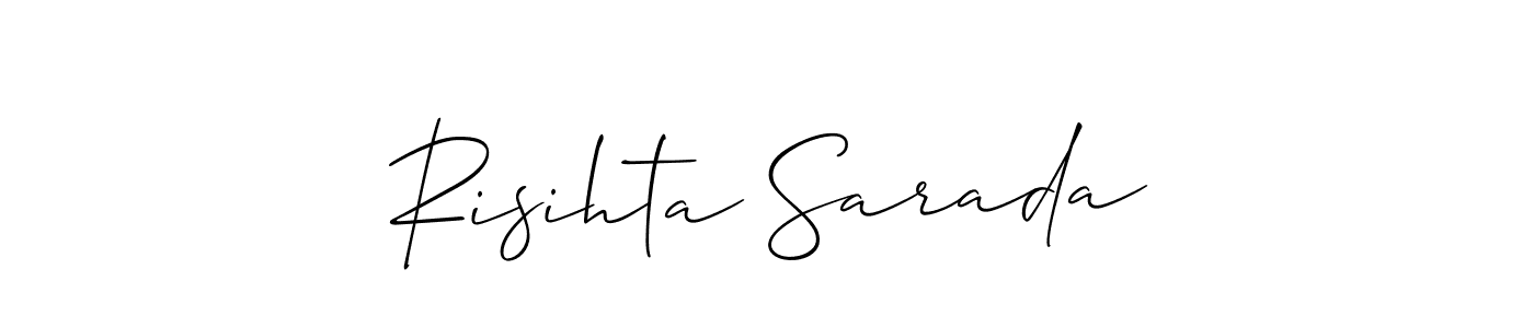 Risihta Sarada stylish signature style. Best Handwritten Sign (Allison_Script) for my name. Handwritten Signature Collection Ideas for my name Risihta Sarada. Risihta Sarada signature style 2 images and pictures png