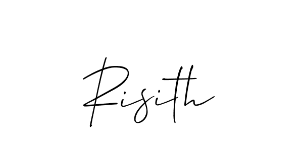 Design your own signature with our free online signature maker. With this signature software, you can create a handwritten (Allison_Script) signature for name Risith. Risith signature style 2 images and pictures png