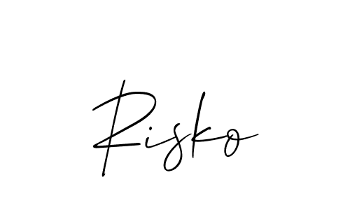 How to make Risko signature? Allison_Script is a professional autograph style. Create handwritten signature for Risko name. Risko signature style 2 images and pictures png