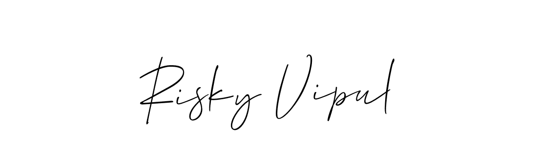 Make a beautiful signature design for name Risky Vipul. Use this online signature maker to create a handwritten signature for free. Risky Vipul signature style 2 images and pictures png