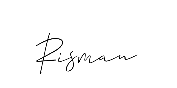 Risman stylish signature style. Best Handwritten Sign (Allison_Script) for my name. Handwritten Signature Collection Ideas for my name Risman. Risman signature style 2 images and pictures png