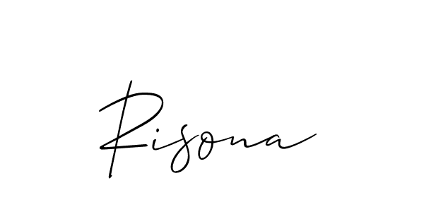 if you are searching for the best signature style for your name Risona. so please give up your signature search. here we have designed multiple signature styles  using Allison_Script. Risona signature style 2 images and pictures png