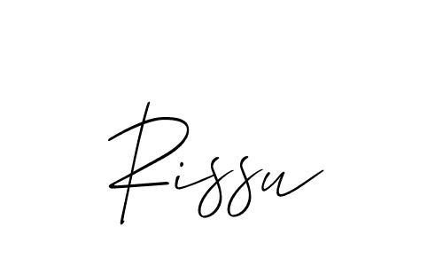 Similarly Allison_Script is the best handwritten signature design. Signature creator online .You can use it as an online autograph creator for name Rissu. Rissu signature style 2 images and pictures png