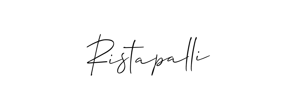 Also we have Ristapalli name is the best signature style. Create professional handwritten signature collection using Allison_Script autograph style. Ristapalli signature style 2 images and pictures png