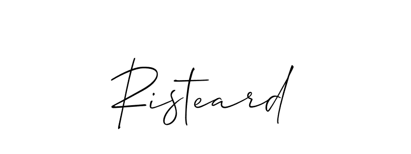 Make a beautiful signature design for name Risteard. With this signature (Allison_Script) style, you can create a handwritten signature for free. Risteard signature style 2 images and pictures png