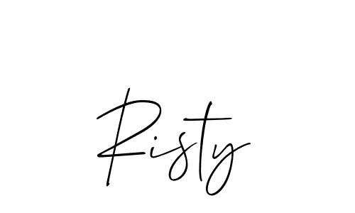 How to make Risty signature? Allison_Script is a professional autograph style. Create handwritten signature for Risty name. Risty signature style 2 images and pictures png