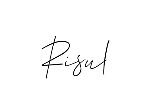 Create a beautiful signature design for name Risul. With this signature (Allison_Script) fonts, you can make a handwritten signature for free. Risul signature style 2 images and pictures png