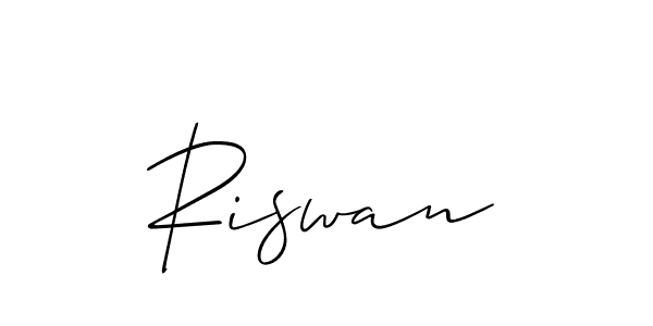 The best way (Allison_Script) to make a short signature is to pick only two or three words in your name. The name Riswan include a total of six letters. For converting this name. Riswan signature style 2 images and pictures png