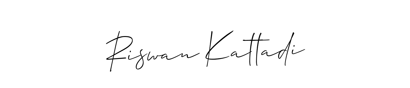 Allison_Script is a professional signature style that is perfect for those who want to add a touch of class to their signature. It is also a great choice for those who want to make their signature more unique. Get Riswan Kattadi name to fancy signature for free. Riswan Kattadi signature style 2 images and pictures png