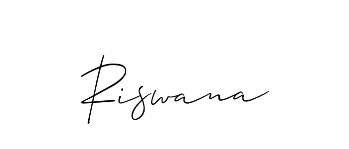 The best way (Allison_Script) to make a short signature is to pick only two or three words in your name. The name Riswana include a total of six letters. For converting this name. Riswana signature style 2 images and pictures png