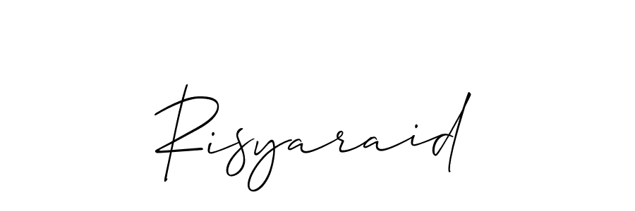 You should practise on your own different ways (Allison_Script) to write your name (Risyaraid) in signature. don't let someone else do it for you. Risyaraid signature style 2 images and pictures png