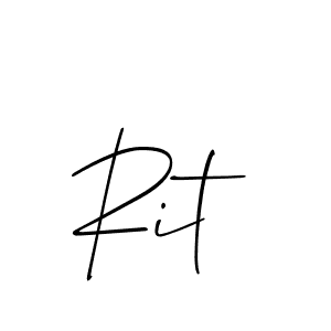 Use a signature maker to create a handwritten signature online. With this signature software, you can design (Allison_Script) your own signature for name Rit. Rit signature style 2 images and pictures png