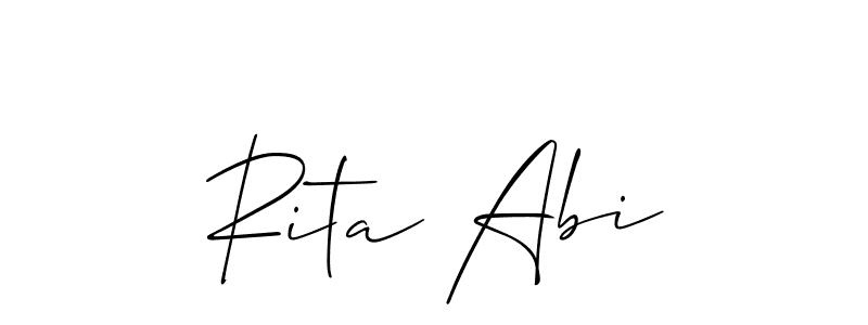This is the best signature style for the Rita Abi name. Also you like these signature font (Allison_Script). Mix name signature. Rita Abi signature style 2 images and pictures png