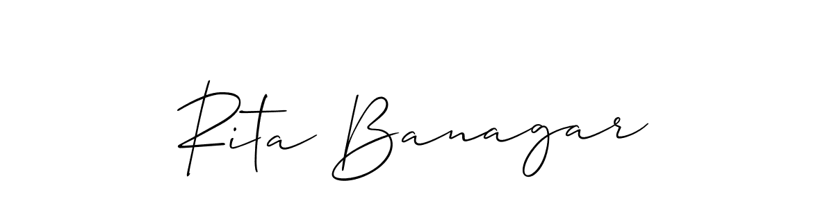 Create a beautiful signature design for name Rita Banagar. With this signature (Allison_Script) fonts, you can make a handwritten signature for free. Rita Banagar signature style 2 images and pictures png