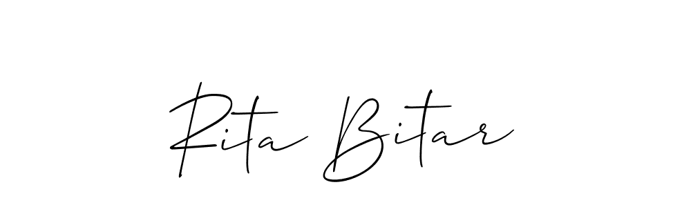 Make a beautiful signature design for name Rita Bitar. With this signature (Allison_Script) style, you can create a handwritten signature for free. Rita Bitar signature style 2 images and pictures png
