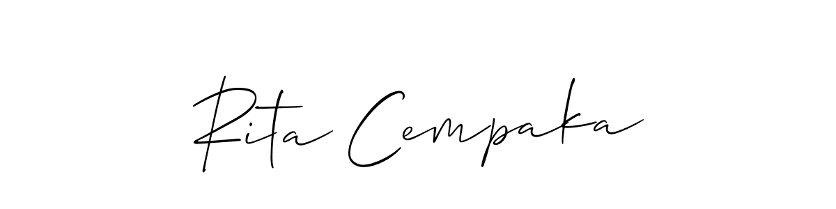 How to make Rita Cempaka signature? Allison_Script is a professional autograph style. Create handwritten signature for Rita Cempaka name. Rita Cempaka signature style 2 images and pictures png
