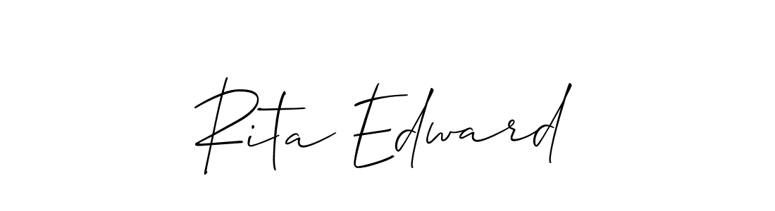 Rita Edward stylish signature style. Best Handwritten Sign (Allison_Script) for my name. Handwritten Signature Collection Ideas for my name Rita Edward. Rita Edward signature style 2 images and pictures png