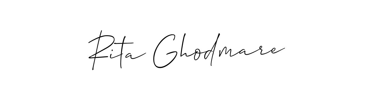 Make a short Rita Ghodmare signature style. Manage your documents anywhere anytime using Allison_Script. Create and add eSignatures, submit forms, share and send files easily. Rita Ghodmare signature style 2 images and pictures png