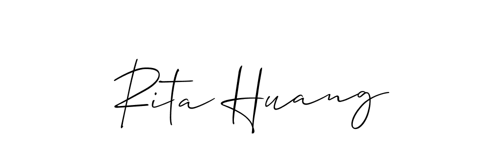 You should practise on your own different ways (Allison_Script) to write your name (Rita Huang) in signature. don't let someone else do it for you. Rita Huang signature style 2 images and pictures png