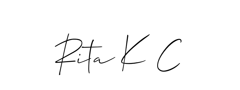 Make a beautiful signature design for name Rita K C. Use this online signature maker to create a handwritten signature for free. Rita K C signature style 2 images and pictures png