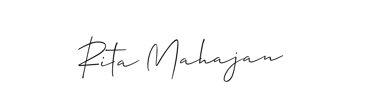 You can use this online signature creator to create a handwritten signature for the name Rita Mahajan. This is the best online autograph maker. Rita Mahajan signature style 2 images and pictures png