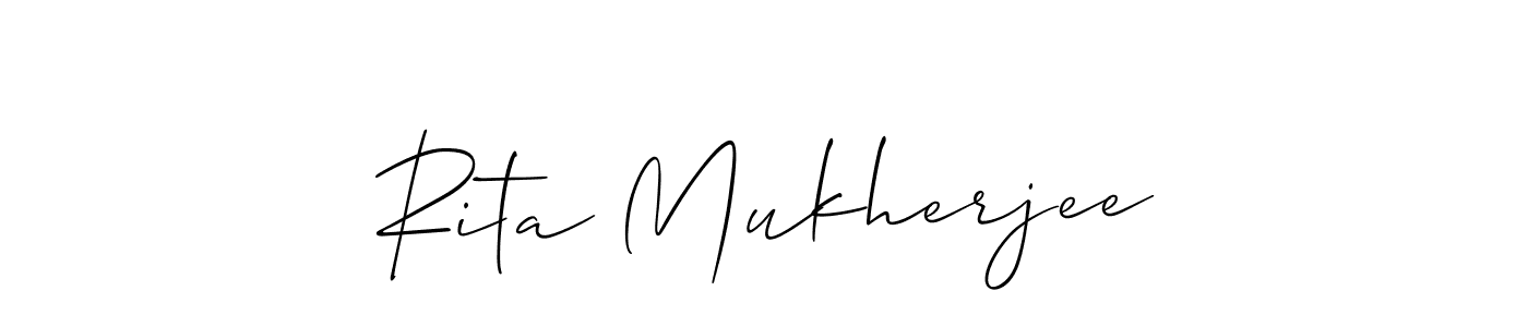 You should practise on your own different ways (Allison_Script) to write your name (Rita Mukherjee) in signature. don't let someone else do it for you. Rita Mukherjee signature style 2 images and pictures png