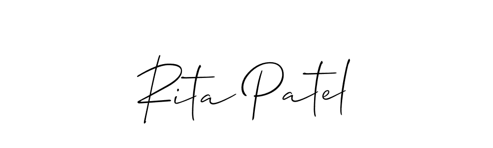 How to make Rita Patel name signature. Use Allison_Script style for creating short signs online. This is the latest handwritten sign. Rita Patel signature style 2 images and pictures png