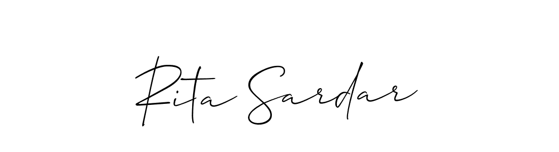 Design your own signature with our free online signature maker. With this signature software, you can create a handwritten (Allison_Script) signature for name Rita Sardar. Rita Sardar signature style 2 images and pictures png
