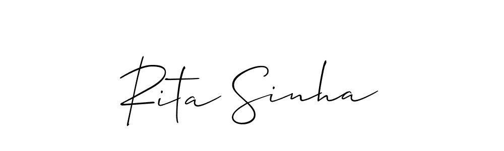 It looks lik you need a new signature style for name Rita Sinha. Design unique handwritten (Allison_Script) signature with our free signature maker in just a few clicks. Rita Sinha signature style 2 images and pictures png