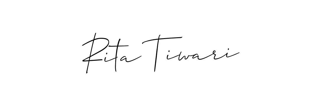 You should practise on your own different ways (Allison_Script) to write your name (Rita Tiwari) in signature. don't let someone else do it for you. Rita Tiwari signature style 2 images and pictures png